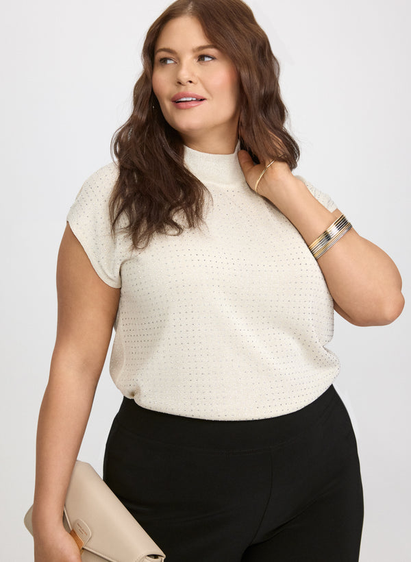 laura Joseph Ribkoff - Rhinestone Detail Knit Top