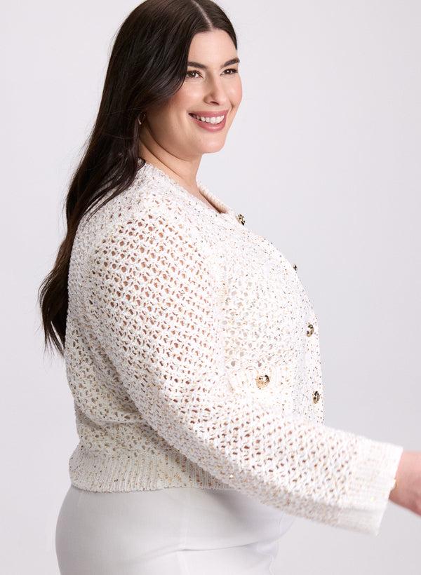 Laura Joseph Ribkoff - Sequin Knit Cardigan