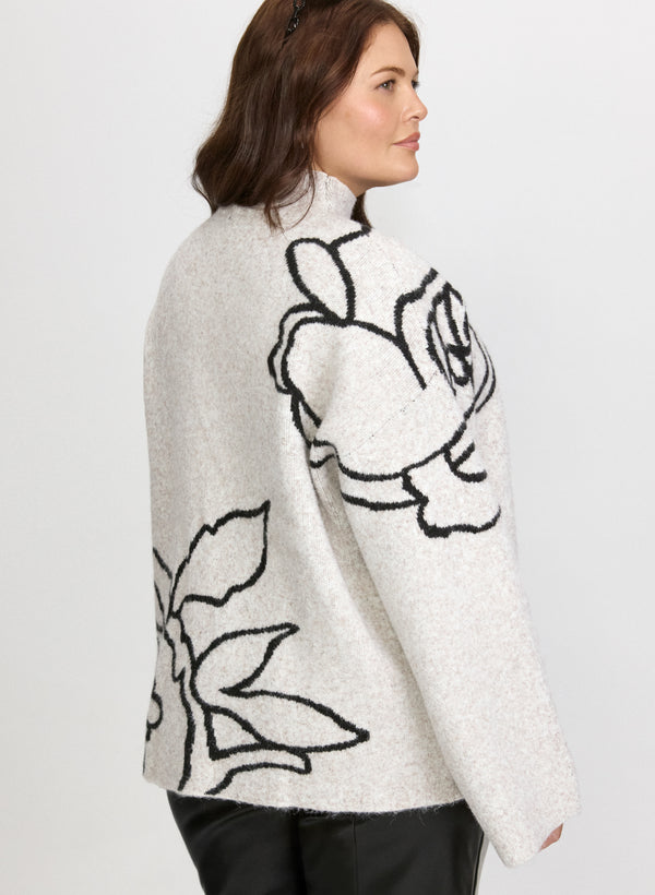 Laura Joseph Ribkoff - Sketch Floral Print Sweater