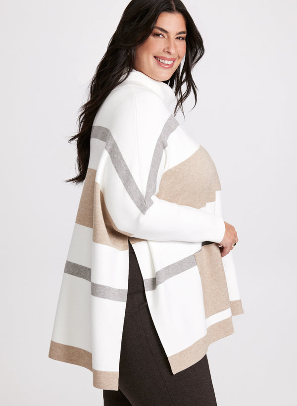 laura Joseph Ribkoff - Striped Poncho Sweater