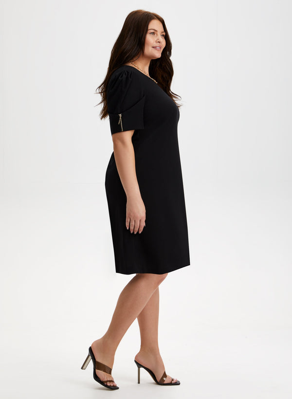 Laura Joseph Ribkoff - Zip Detail A-Line Dress