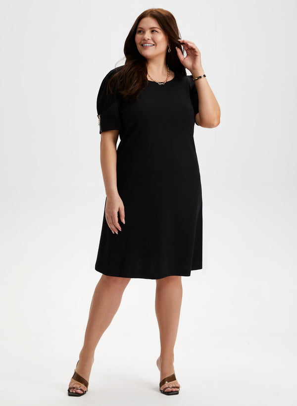 laura Joseph Ribkoff - Zip Detail A-Line Dress