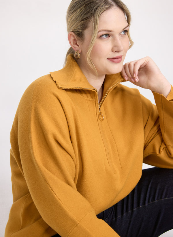 Laura Joseph Ribkoff - Zip-Up Pullover Sweater