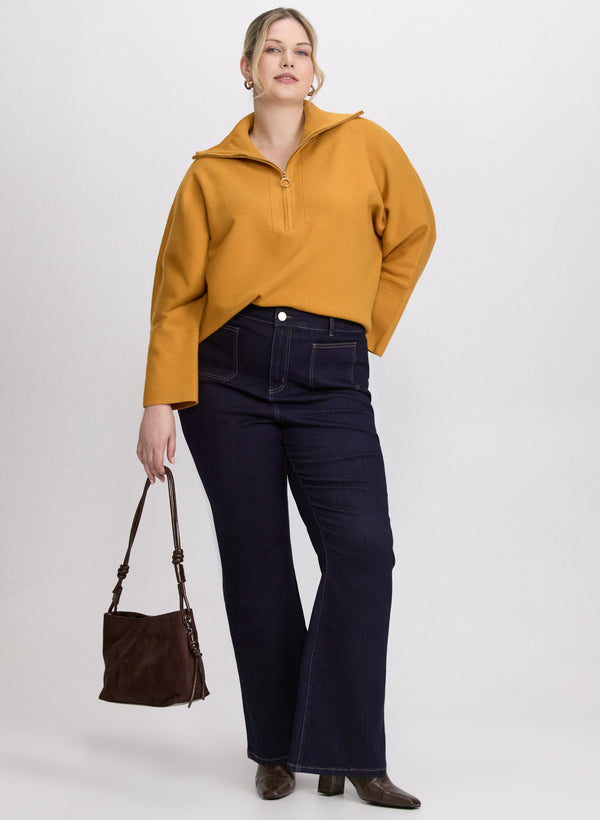 Laura Joseph Ribkoff - Zip-Up Pullover Sweater