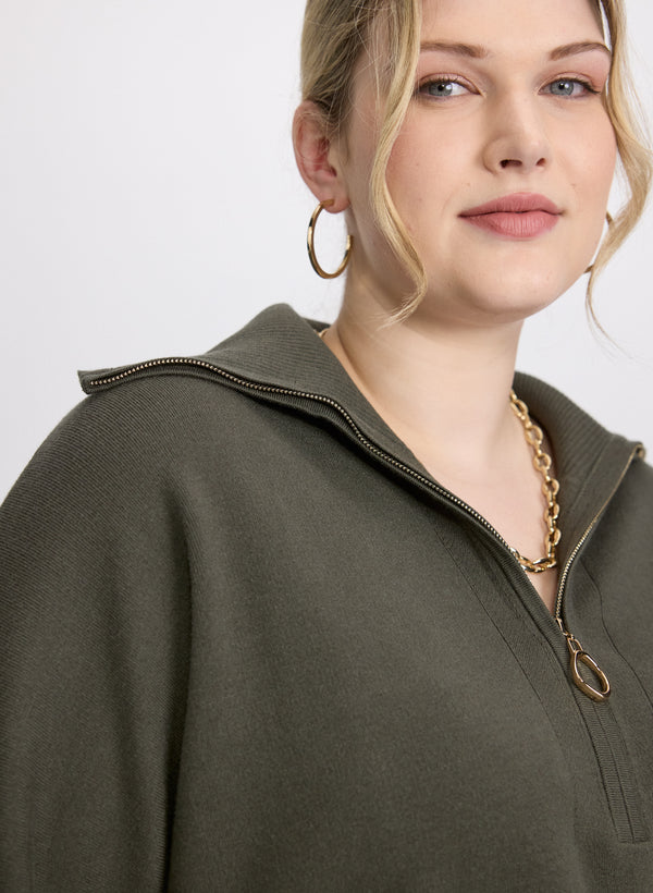 Laura Joseph Ribkoff - Zip-Up Pullover Sweater