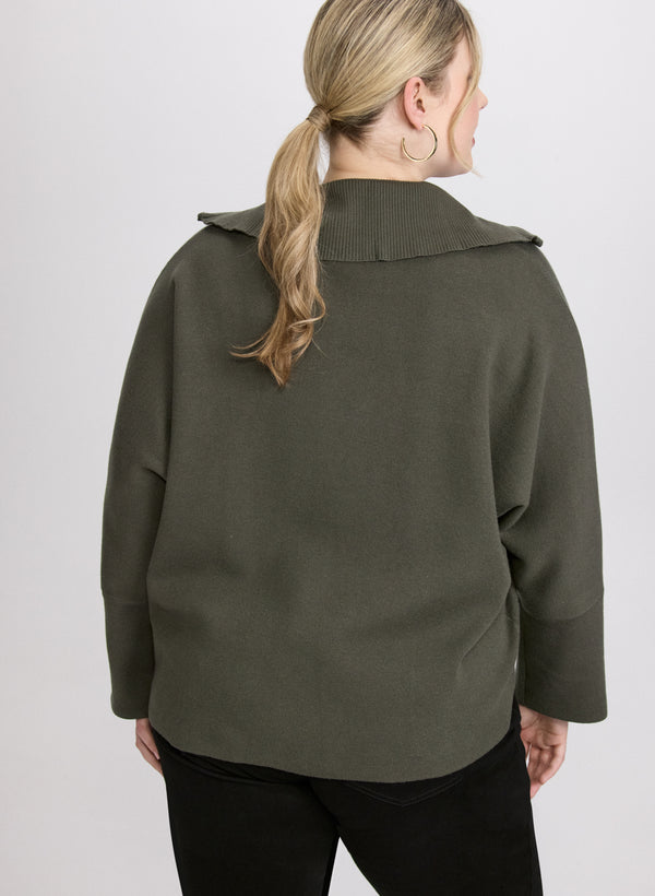 Laura Joseph Ribkoff - Zip-Up Pullover Sweater