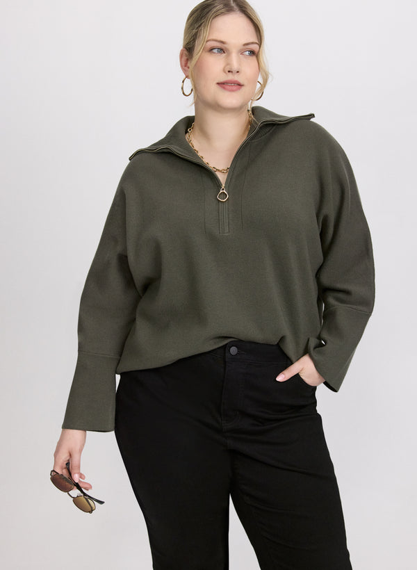 laura Joseph Ribkoff - Zip-Up Pullover Sweater
