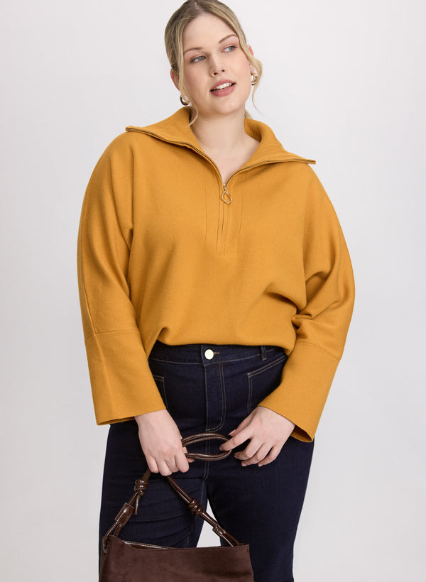 laura Joseph Ribkoff - Zip-Up Pullover Sweater