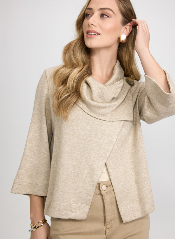 laura Knit Cowl Neck Top