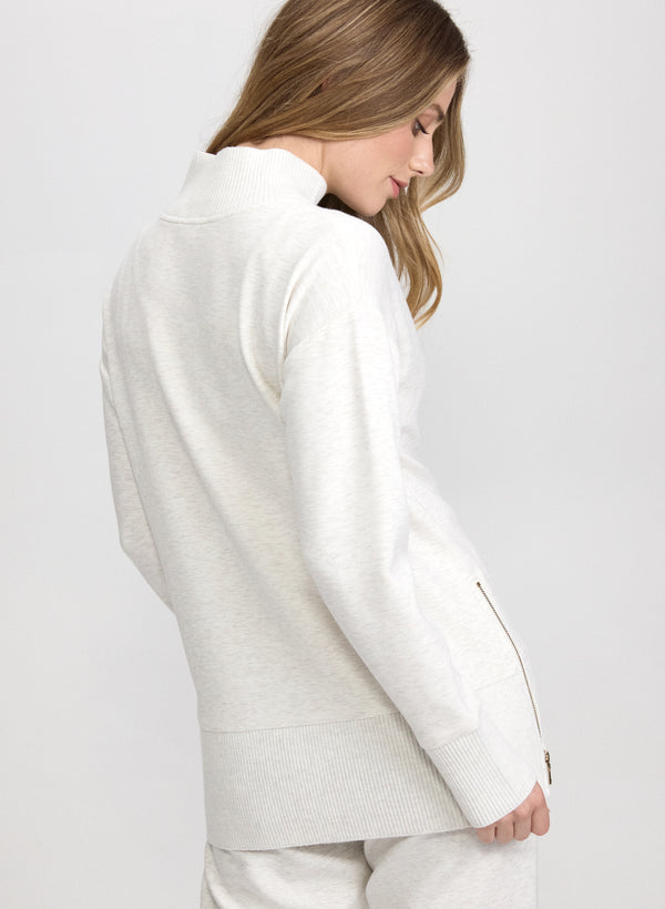 Laura Knit Mock Neck Tunic Top