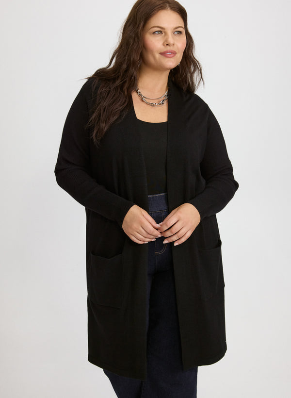 laura Knit Open-Front Cardigan