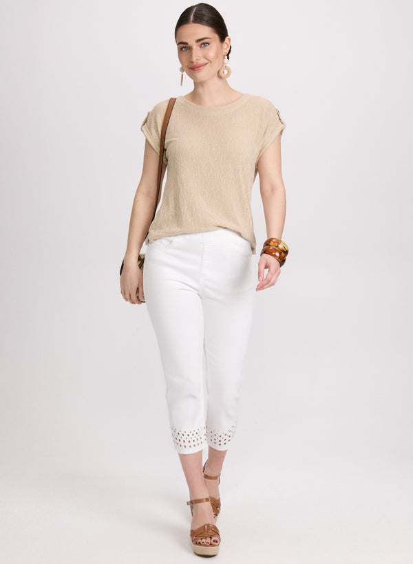 Laura Knit Rolled Sleeve Top