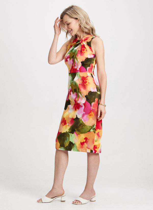 Laura Knotted Detail Floral Dress