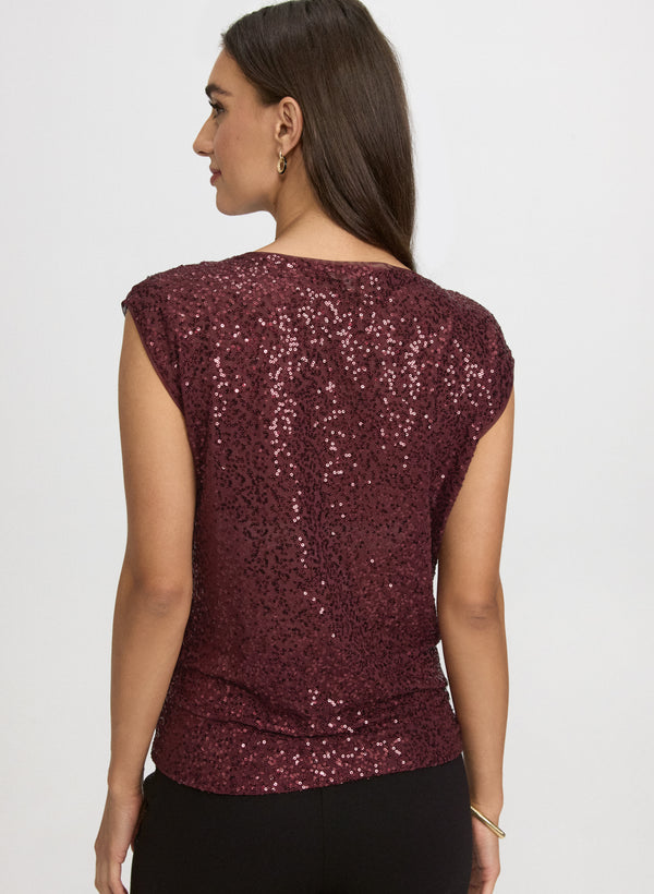 Laura Knotted Sequin Top