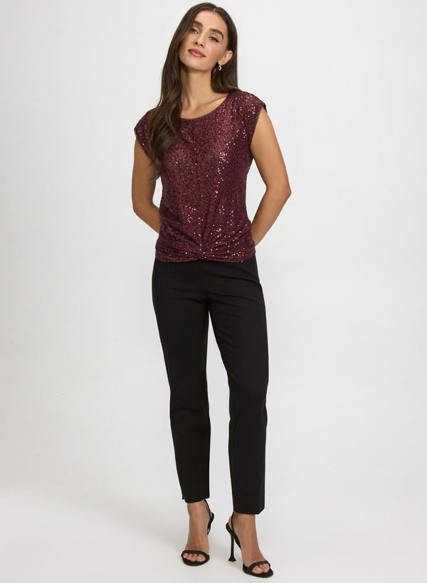 Laura Knotted Sequin Top