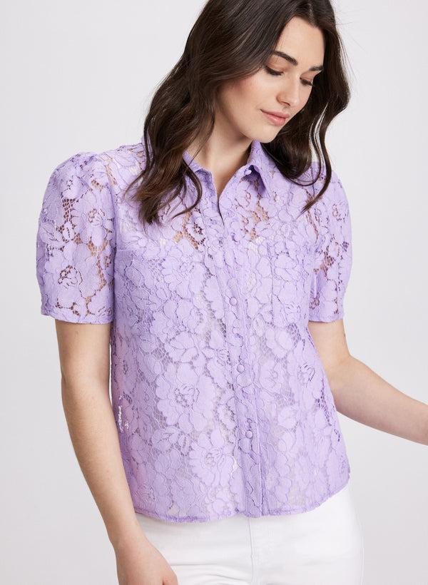 laura Lace Button Blouse