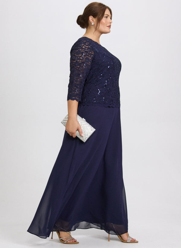 Laura Lace & Chiffon Dress