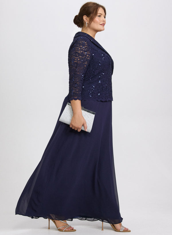 Laura Lace & Chiffon Dress