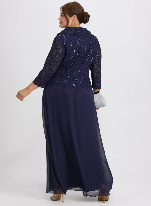 Laura Lace & Chiffon Dress