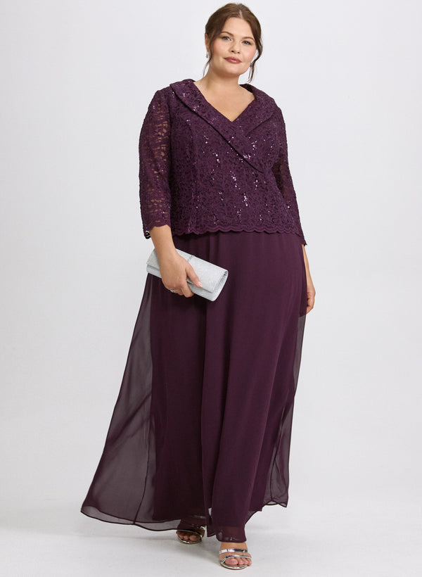 laura Lace & Chiffon Dress