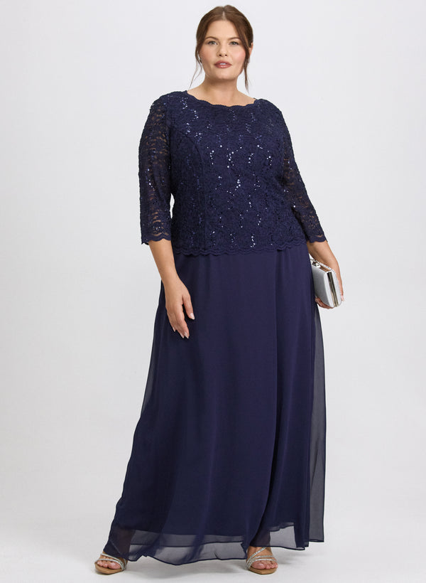 laura Lace & Chiffon Dress