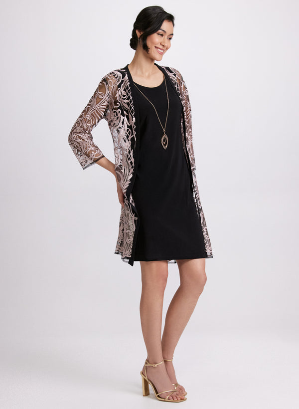Laura Lace Embroidered Jacket & Dress Set