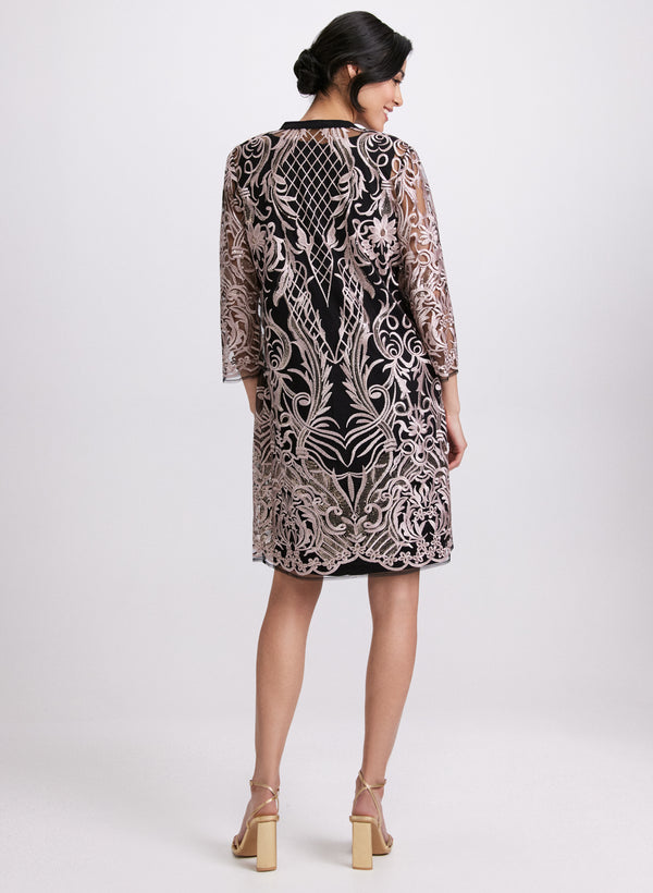 Laura Lace Embroidered Jacket & Dress Set
