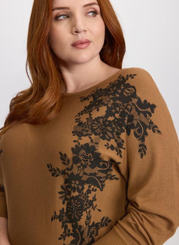 Laura Lace Embroidered Pullover