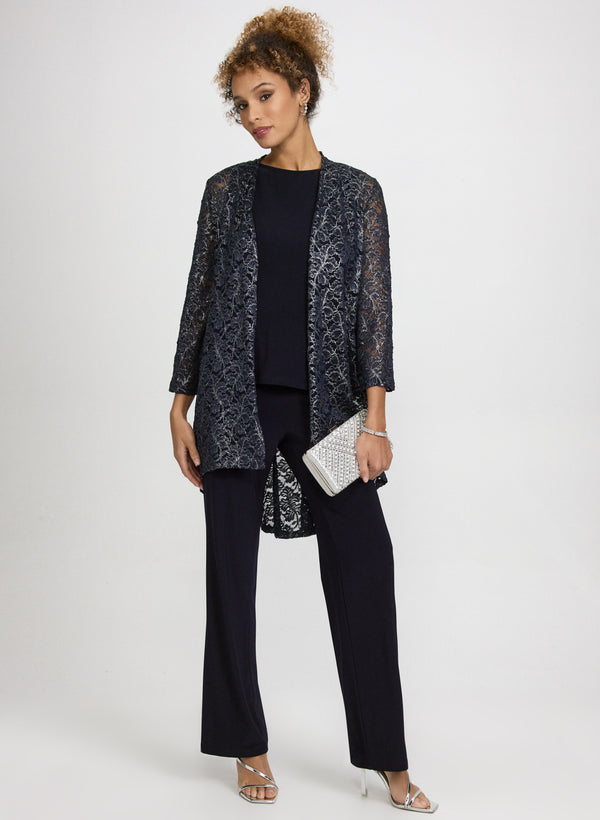 laura Lace Jacket Top & Pants Set