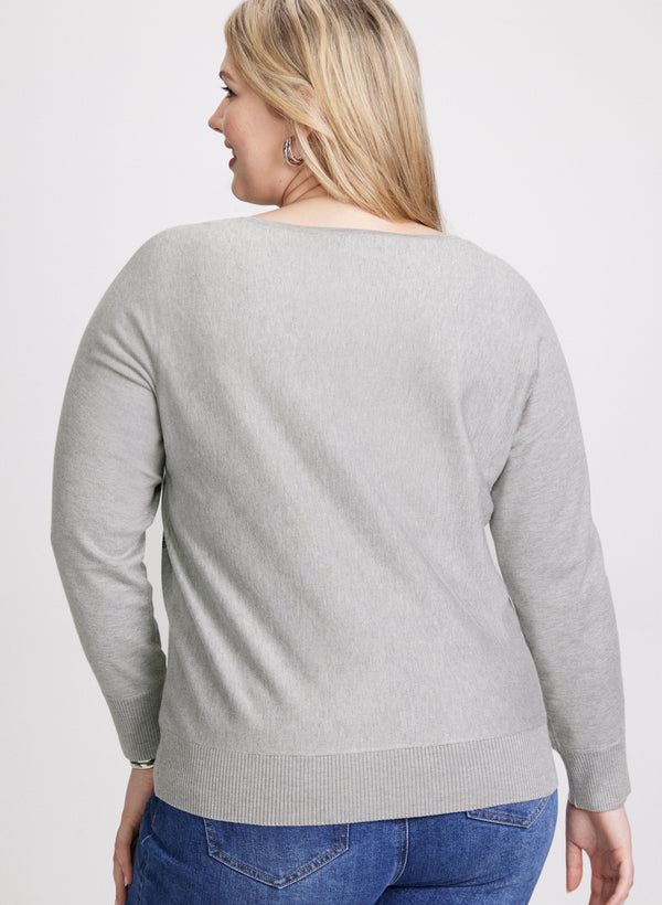 Laura Lace Print Knit Pullover