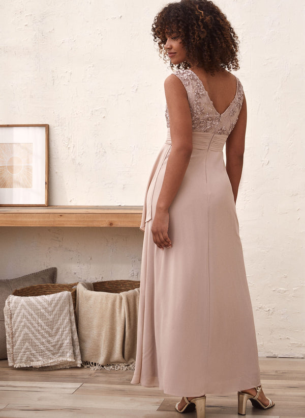 Laura Lace & Sequin Flounce Dress