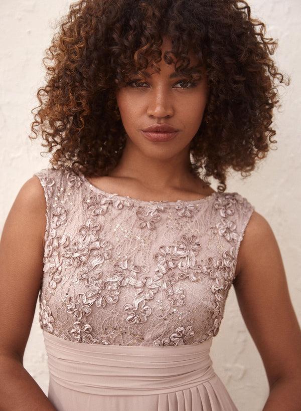 Laura Lace & Sequin Flounce Dress