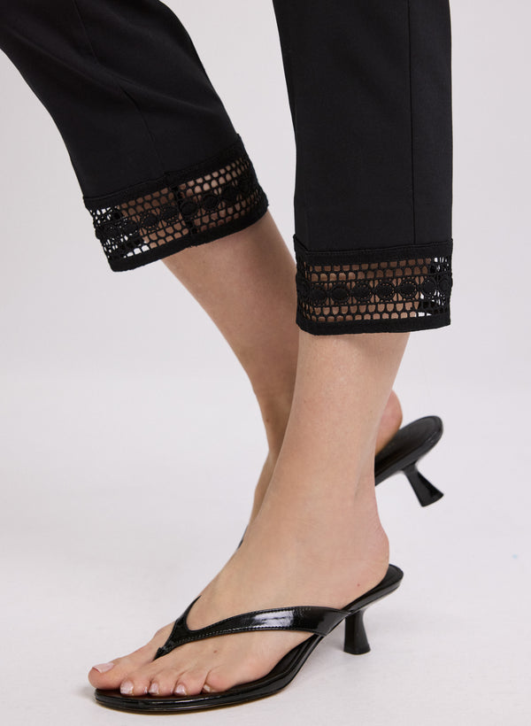 Laura Lace Trim Capris