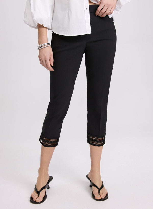 laura Lace Trim Capris