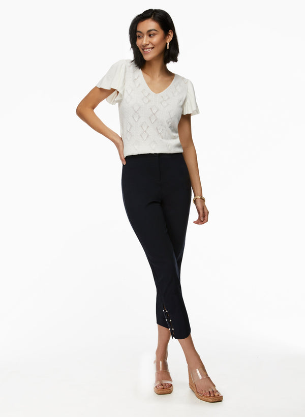 Laura Lace-Up Detail Capri Pants