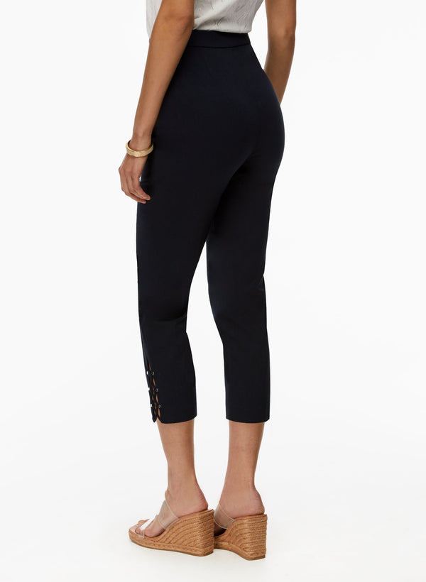 Laura Lace-Up Detail Capri Pants