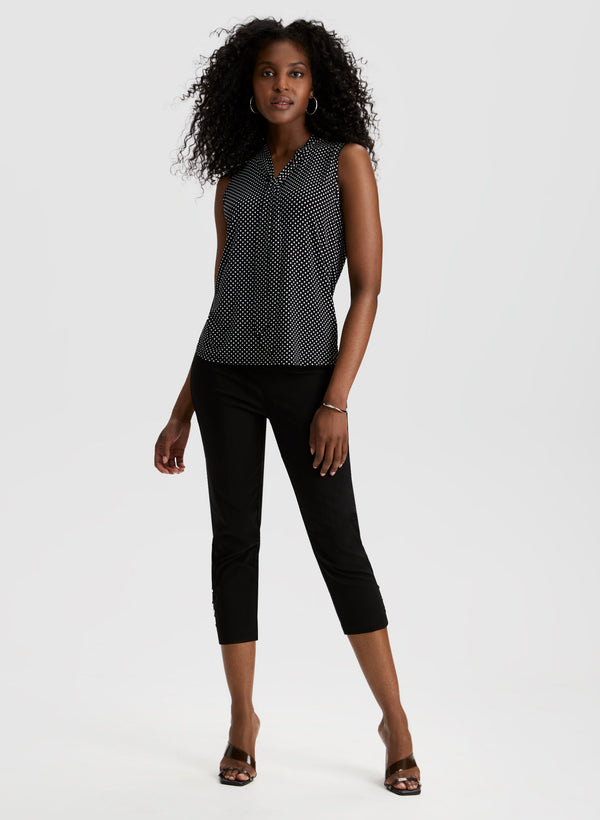 Laura Lace-Up Detail Capri Pants