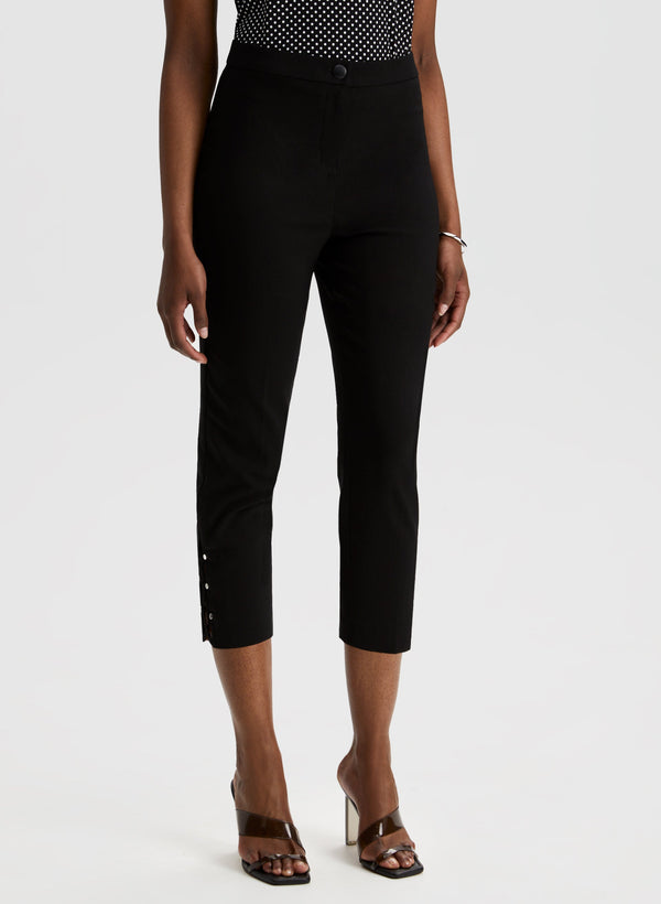 laura Lace-Up Detail Capri Pants