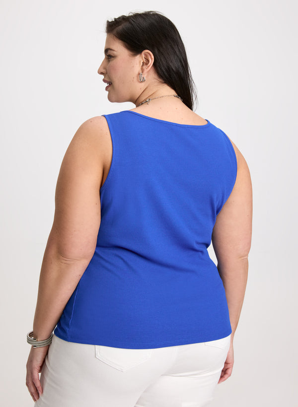 Laura Lace-Up Ribbed Tank