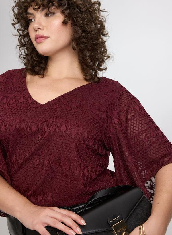 Laura Lace V-Neck Blouse