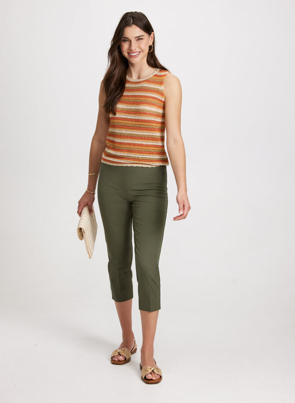 Laura Lateral Slit Pull-On Capris