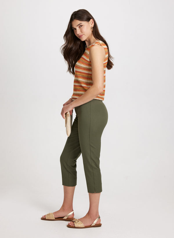 Laura Lateral Slit Pull-On Capris