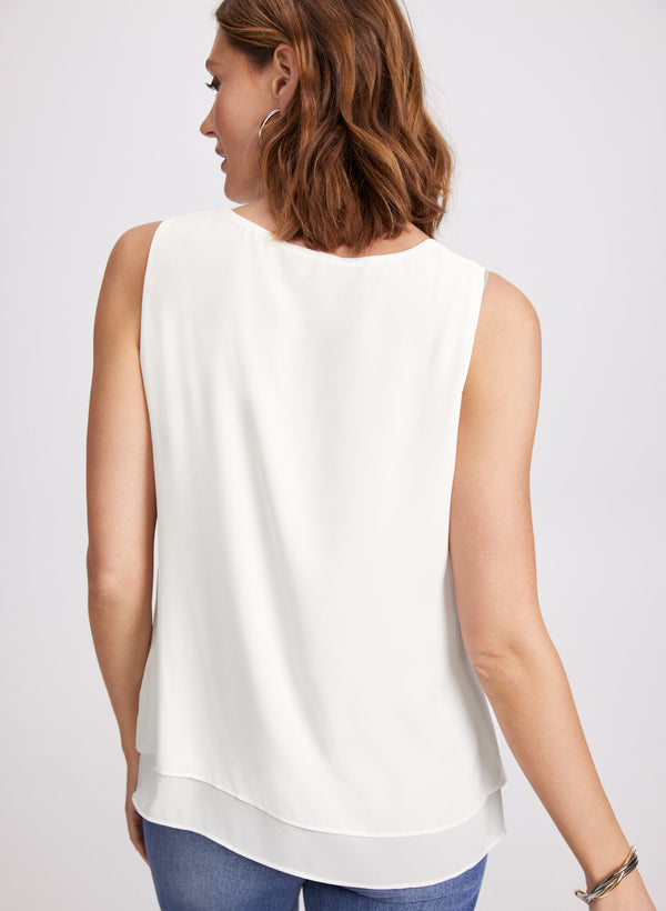 Laura Layered Crepe Blouse