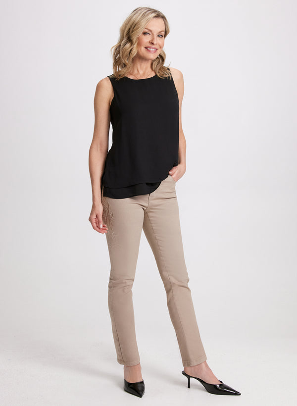 Laura Layered Crepe Blouse