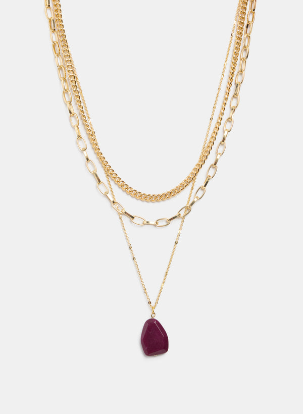 laura Layered Pendant Necklace