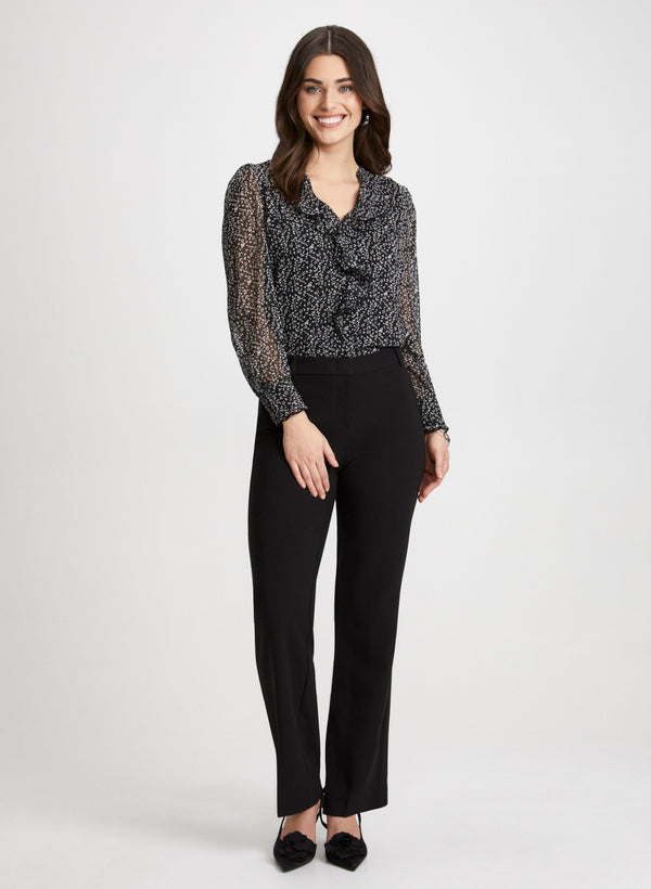 Laura Leaf Print Blouse