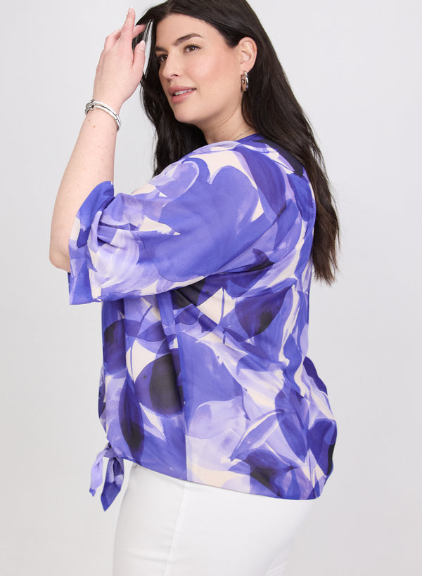 Laura Leaf Print Blouse