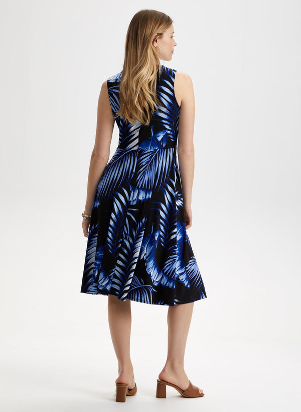 Laura Leaf Print Dress