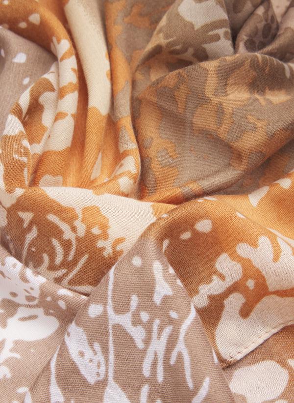 Laura Leaf Print Scarf