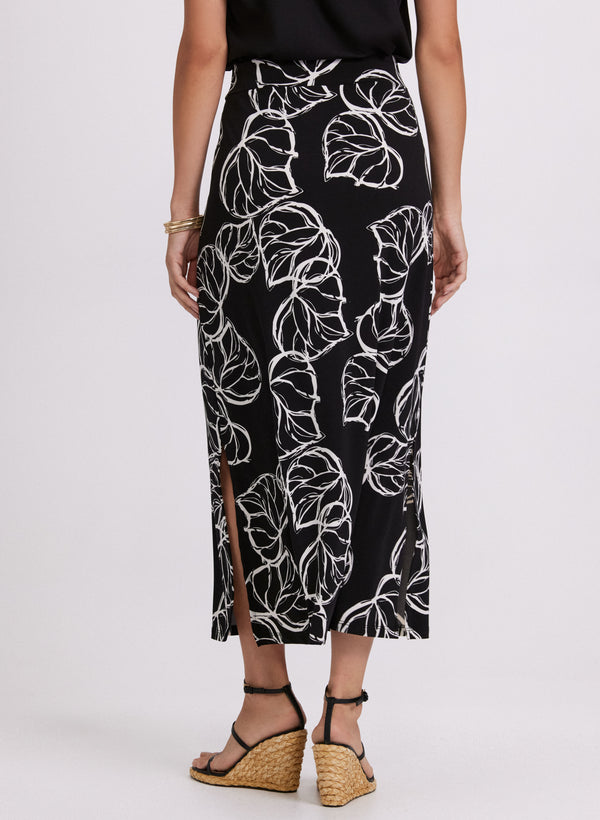 Laura Leaf Print Skirt